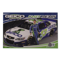 Casey Mears Signed NASCAR 6x9 Hero Card (Beckett) at PristineAuction.com