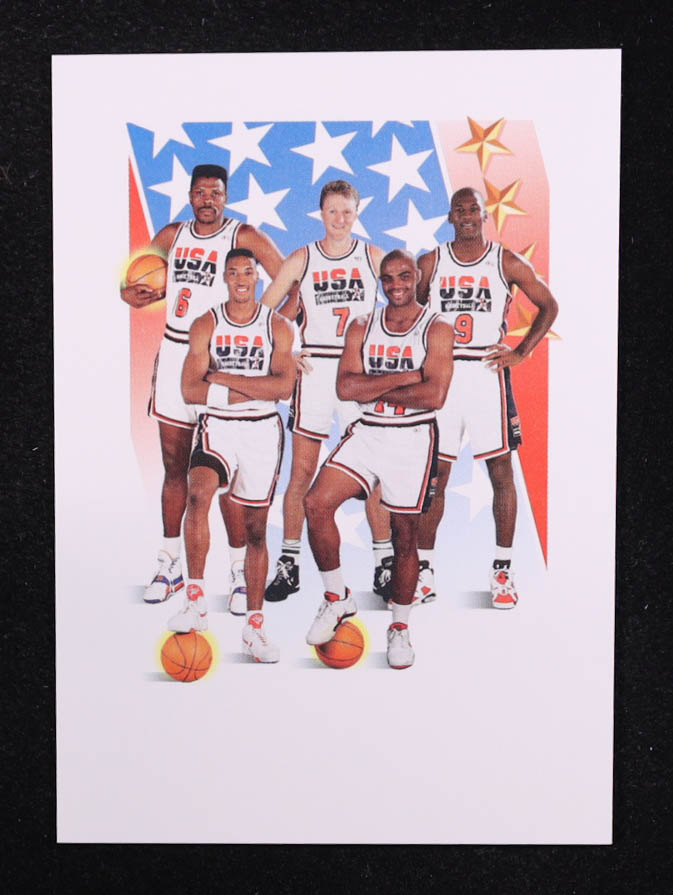 USA Basketball Team Card 1991-92 SkyBox Missing Foil #NNO at PristineAuction.com USA Basketball Team Card 1991-92 SkyBox Missing Foil #NNO at PristineAuction.com