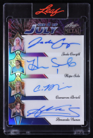 2025 Leaf Metal Independence Day The 4 of July Autotographs Prismatic Blue  #4J-9 #1/1 Jade Cargill / Hope Solo / Cameron Brink / Amanda Nunes at PristineAuction.com