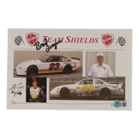 Brad Teague & Karen Schulz Signed NASCAR 6x9 Hero Card (Beckett) at PristineAuction.com