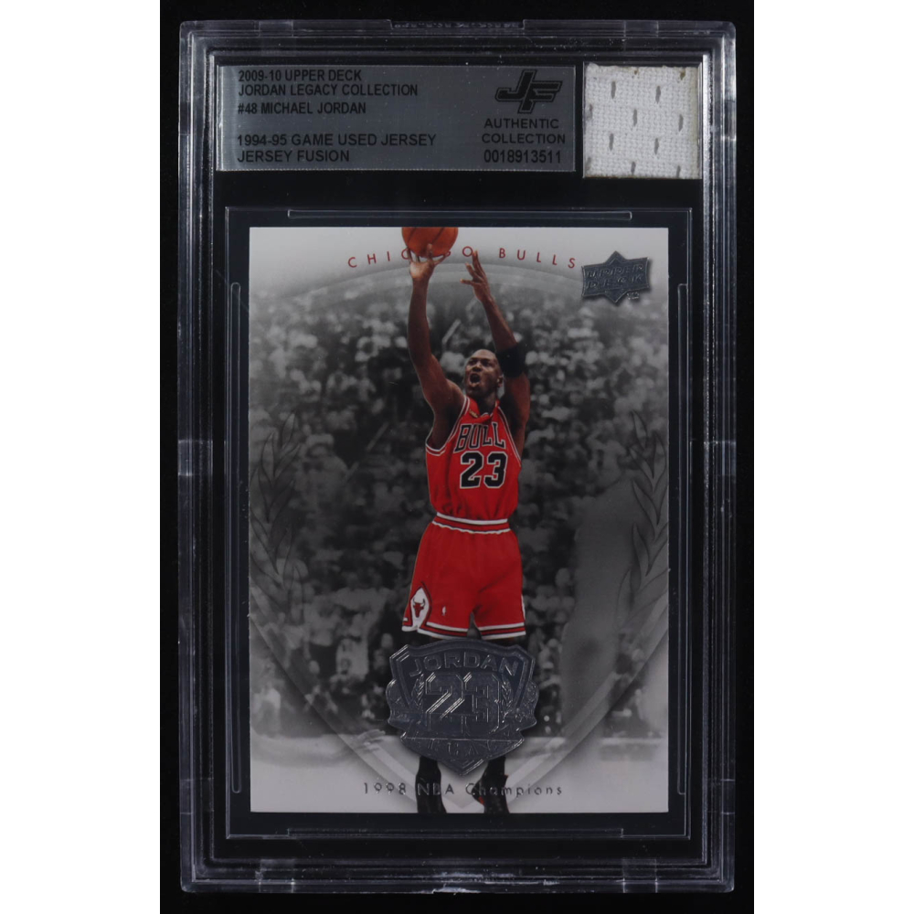 Michael Jordan 2009-10 Upper Deck Michael Jordan Legacy Collection #48 with Game-Used Jersey Swatch (BGS Authentic) at PristineAuction.com