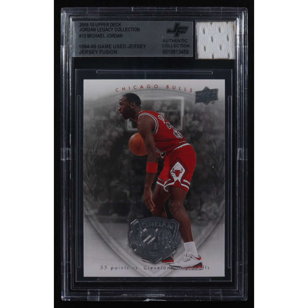 Michael Jordan 2009-10 Upper Deck Michael Jordan Legacy Collection #13 with Game-Used Jersey Swatch (BGS Authentic) at PristineAuction.com