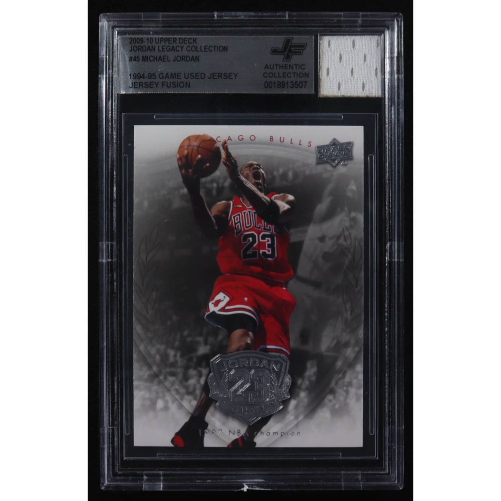 Michael Jordan 2009-10 Upper Deck Michael Jordan Legacy Collection #45 with Game-Used Jersey Swatch (BGS Authentic) at PristineAuction.com