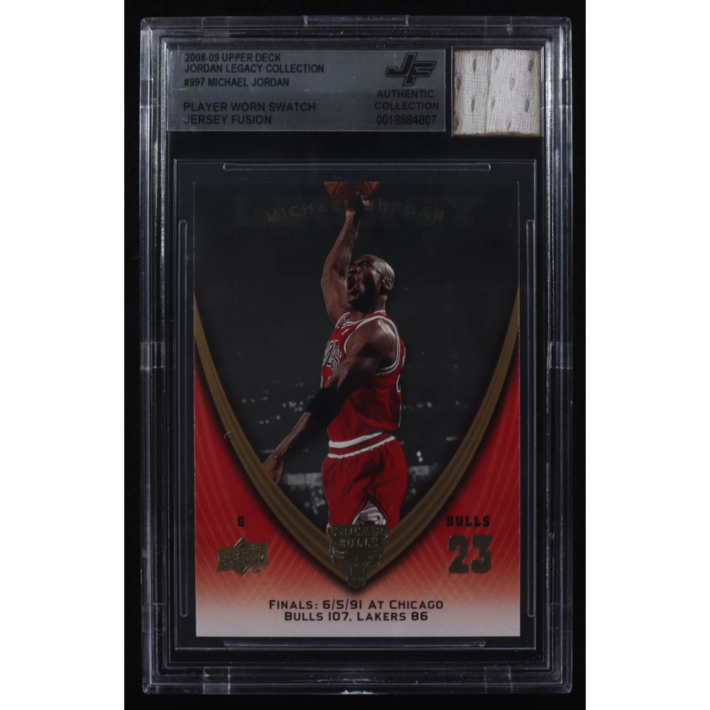 Michael Jordan 2008-09 Upper Deck Michael Jordan Legacy Collection #997 Game 997 with Game-Used Jersey Swatch (BGS Authentic) at PristineAuction.com