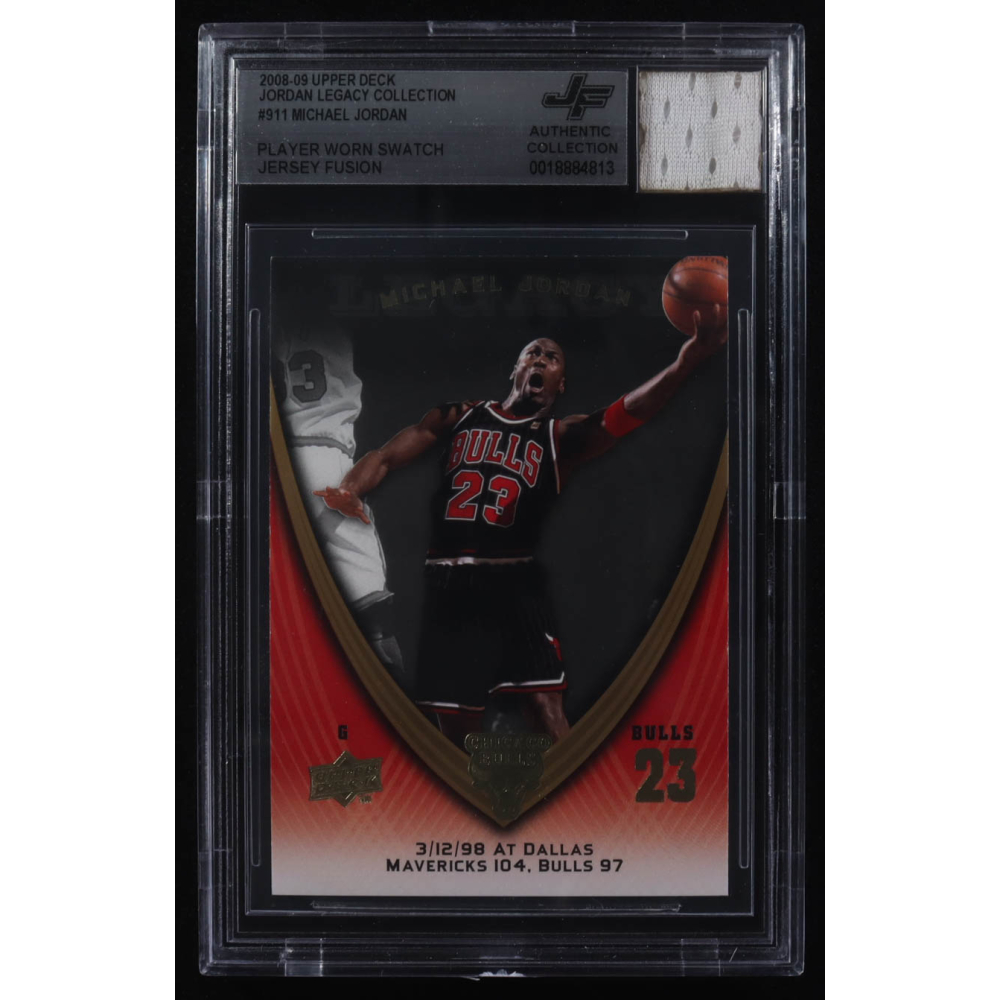 Michael Jordan 2008-09 Upper Deck Michael Jordan Legacy Collection #914 Game 914 with Game-Used Jersey Swatch (BGS Authentic) at PristineAuction.com