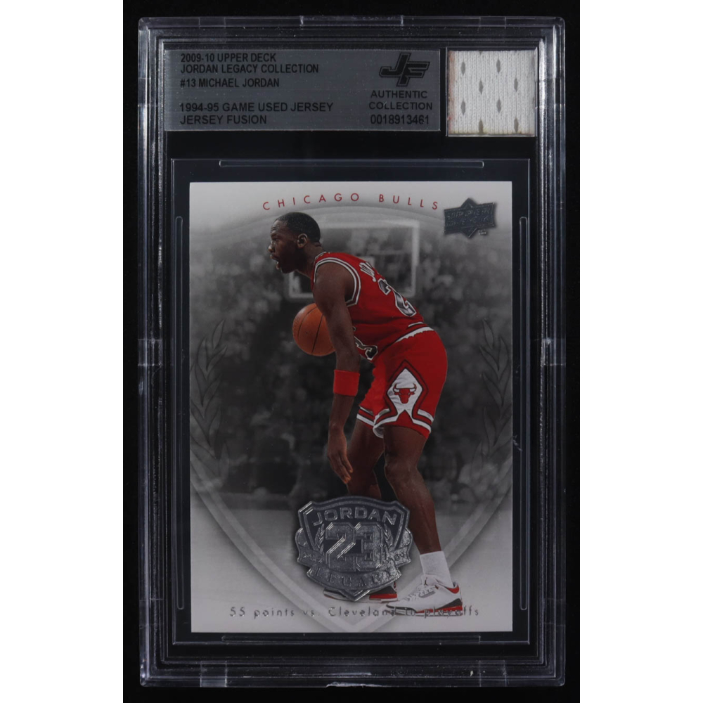 Michael Jordan 2009-10 Upper Deck Michael Jordan Legacy Collection #13 with Game-Used Jersey Swatch (BGS Authentic) at PristineAuction.com