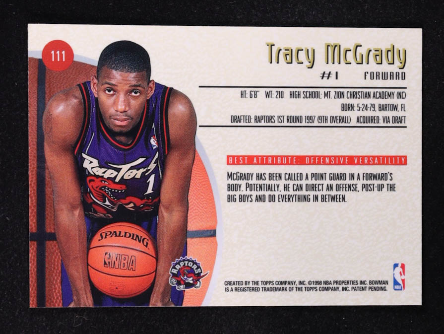 Tracy McGrady 1997-98 Bowman's Best #111 RC at PristineAuction.com Tracy McGrady 1997-98 Bowman's Best #111 RC at PristineAuction.com