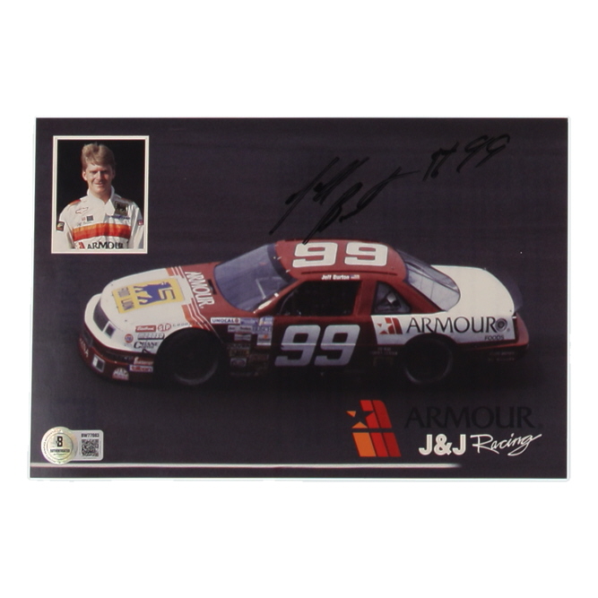 Jeff Burton Signed NASCAR 6x9 Hero Card (Beckett) at PristineAuction.com Jeff Burton Signed NASCAR 6x9 Hero Card (Beckett) at PristineAuction.com
