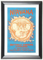"Nirvana" Oakland Coliseum Custom Framed Concert Poster Display at PristineAuction.com