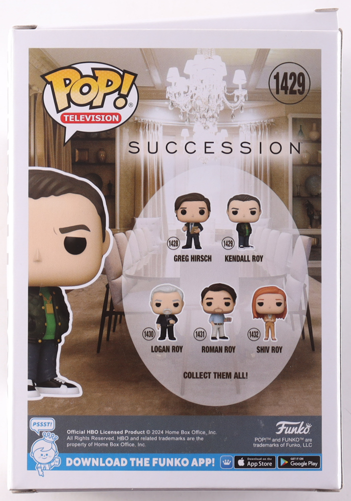 Jeremy Strong Signed "Succession" #1429 Kendall Roy Funko Pop! Vinyl Figure (Beckett) at PristineAuction.com Jeremy Strong Signed "Succession" #1429 Kendall Roy Funko Pop! Vinyl Figure (Beckett) at PristineAuction.com