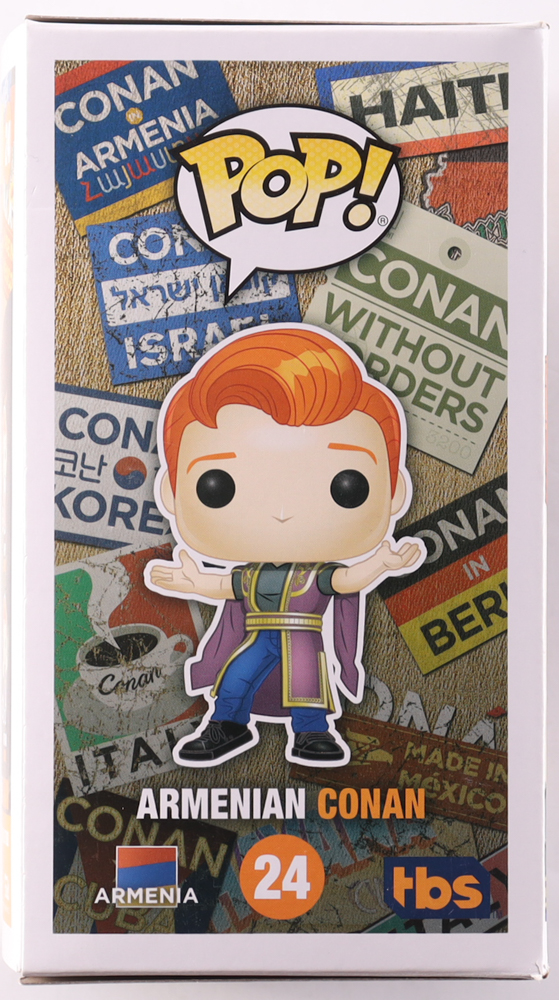 Conan O'Brien Signed "Conan Without Borders" #21 Armenian Conan Funko Pop! Vinyl Figure (Beckett) at PristineAuction.com Conan O'Brien Signed "Conan Without Borders" #21 Armenian Conan Funko Pop! Vinyl Figure (Beckett) at PristineAuction.com