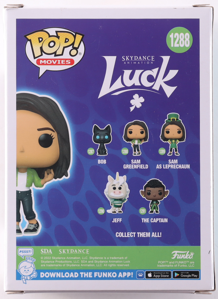 Eva Noblezada Signed "Luck" #1288 Sam Greenfield Funko Pop! Vinyl Figure (Beckett) at PristineAuction.com Eva Noblezada Signed "Luck" #1288 Sam Greenfield Funko Pop! Vinyl Figure (Beckett) at PristineAuction.com