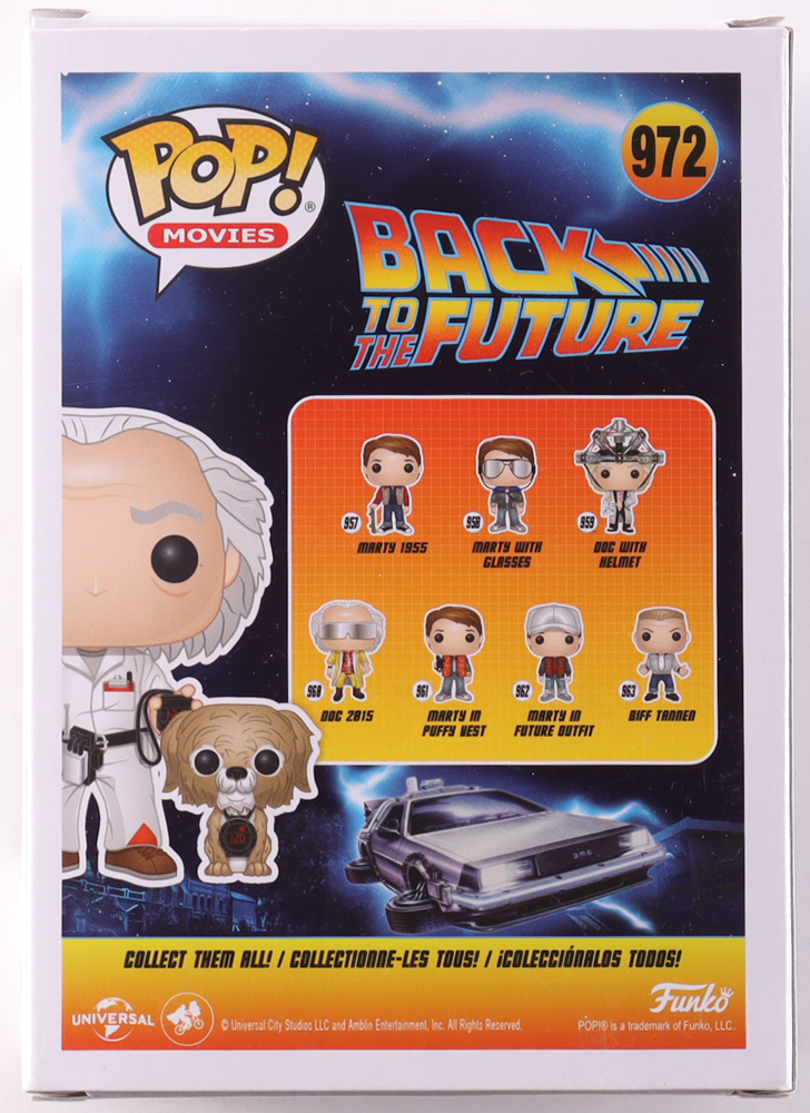Christopher Lloyd Signed "Back to the Future" #972 Doc & Einstein Funko Pop! Vinyl Figure (Beckett) at PristineAuction.com Christopher Lloyd Signed "Back to the Future" #972 Doc & Einstein Funko Pop! Vinyl Figure (Beckett) at PristineAuction.com
