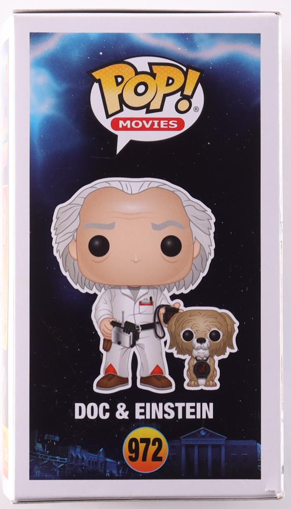 Christopher Lloyd Signed "Back to the Future" #972 Doc & Einstein Funko Pop! Vinyl Figure (Beckett) at PristineAuction.com Christopher Lloyd Signed "Back to the Future" #972 Doc & Einstein Funko Pop! Vinyl Figure (Beckett) at PristineAuction.com