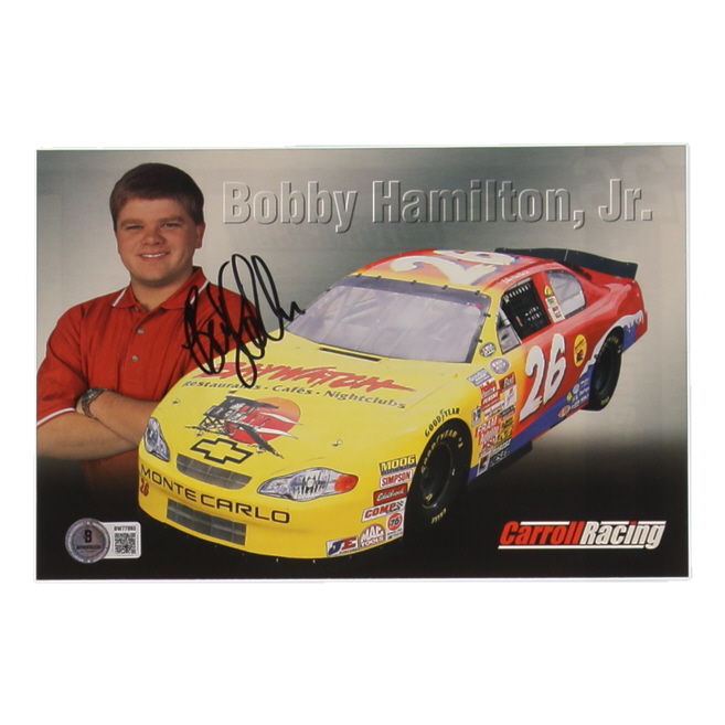 Bobby Hamilton Jr. Signed NASCAR 6x9 Hero Card (Beckett) at PristineAuction.com Bobby Hamilton Jr. Signed NASCAR 6x9 Hero Card (Beckett) at PristineAuction.com