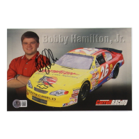 Bobby Hamilton Jr. Signed NASCAR 6x9 Hero Card (Beckett) at PristineAuction.com