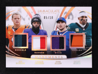 Joe Burrow / Jalen Hurts / Josh Allen / Lamar Jackson 2025 Immaculate Collection Immaculate Monuments Prime #3 #05/10 at PristineAuction.com