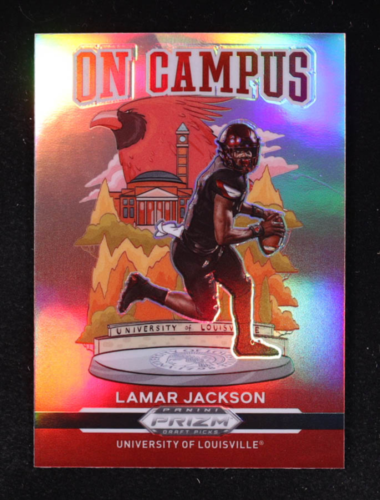 Lamar Jackson 2021 Panini Prizm Draft Picks On Campus #22