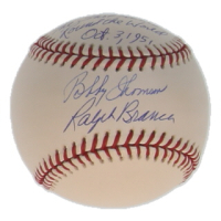 Ralph Branca & Bobby Thomson Signed OML Baseball Inscribed "The Shot Heard 'Round The World" & "Oct. 3, 1951" (SoP) at PristineAuction.com