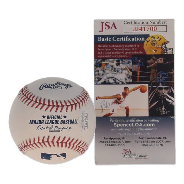 Nomar Mazara Signed OML Baseball (JSA) at PristineAuction.com Nomar Mazara Signed OML Baseball (JSA) at PristineAuction.com