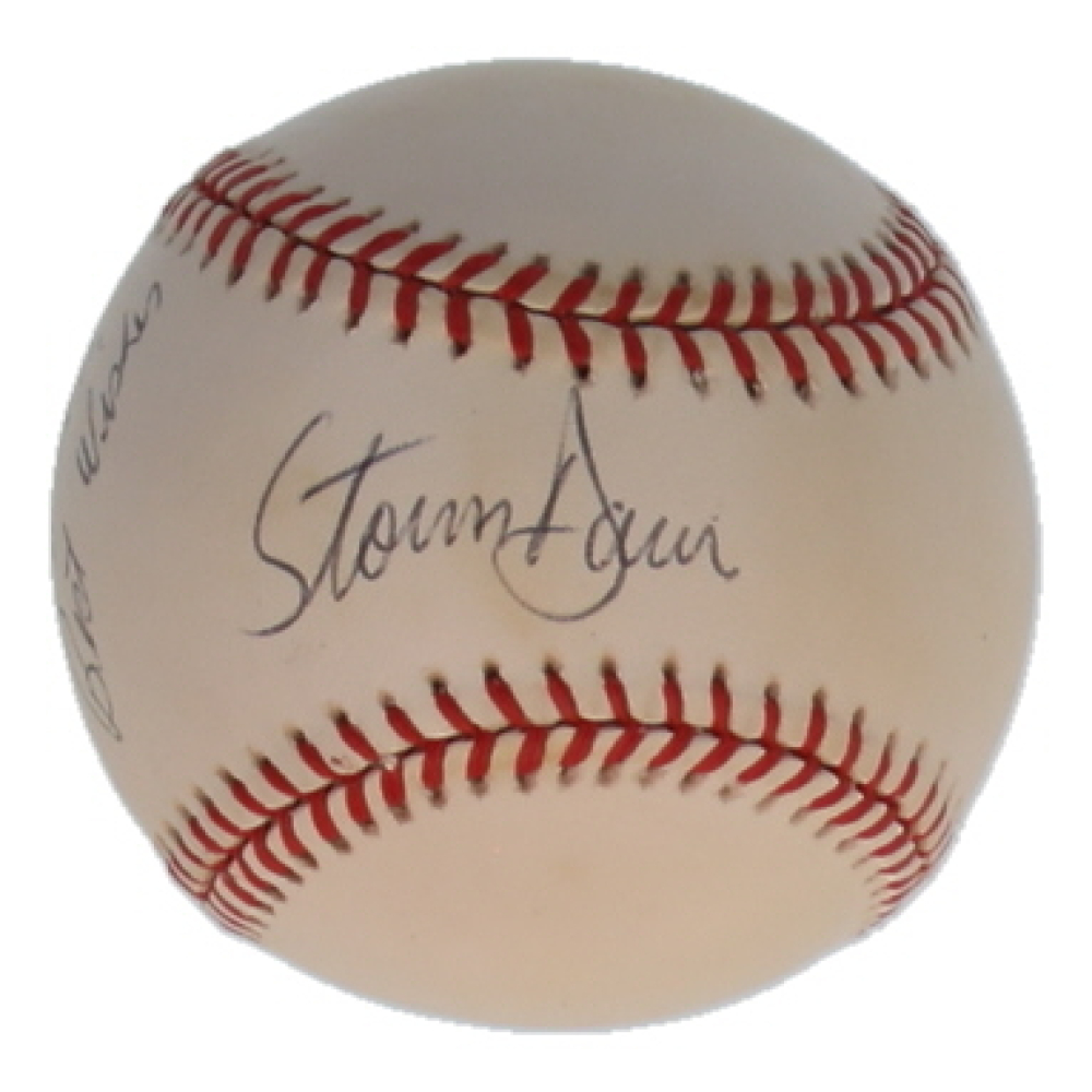 Storm Davis Signed OAL Baseball Inscribed "To Cambell Best Wishes" (Beckett) at PristineAuction.com