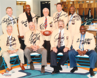 Dolphins Hall of Famers 16x20 Photo Signed By (9) with Bob Griese, Larry Little, Don Shula & Dan Marino (Fanatics) at PristineAuction.com