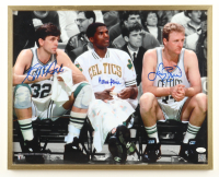 Larry Bird, Robert Parish & Kevin McHale Signed Custom Framed Photo Display (JSA) at PristineAuction.com