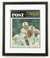 Johnny Unitas Signed 1964 Custom Framed "The Saturday Evening Post" Display (JSA) at PristineAuction.com