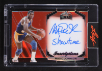 Magic Johnson 2024 Leaf Metal Inscriptions Autograph Red #MHIMJ3 #21/150 at PristineAuction.com