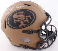 Joe Montana Signed 49ers Full-Size Salute To Service Alternate Speed Helmet (Fanatics) at PristineAuction.com