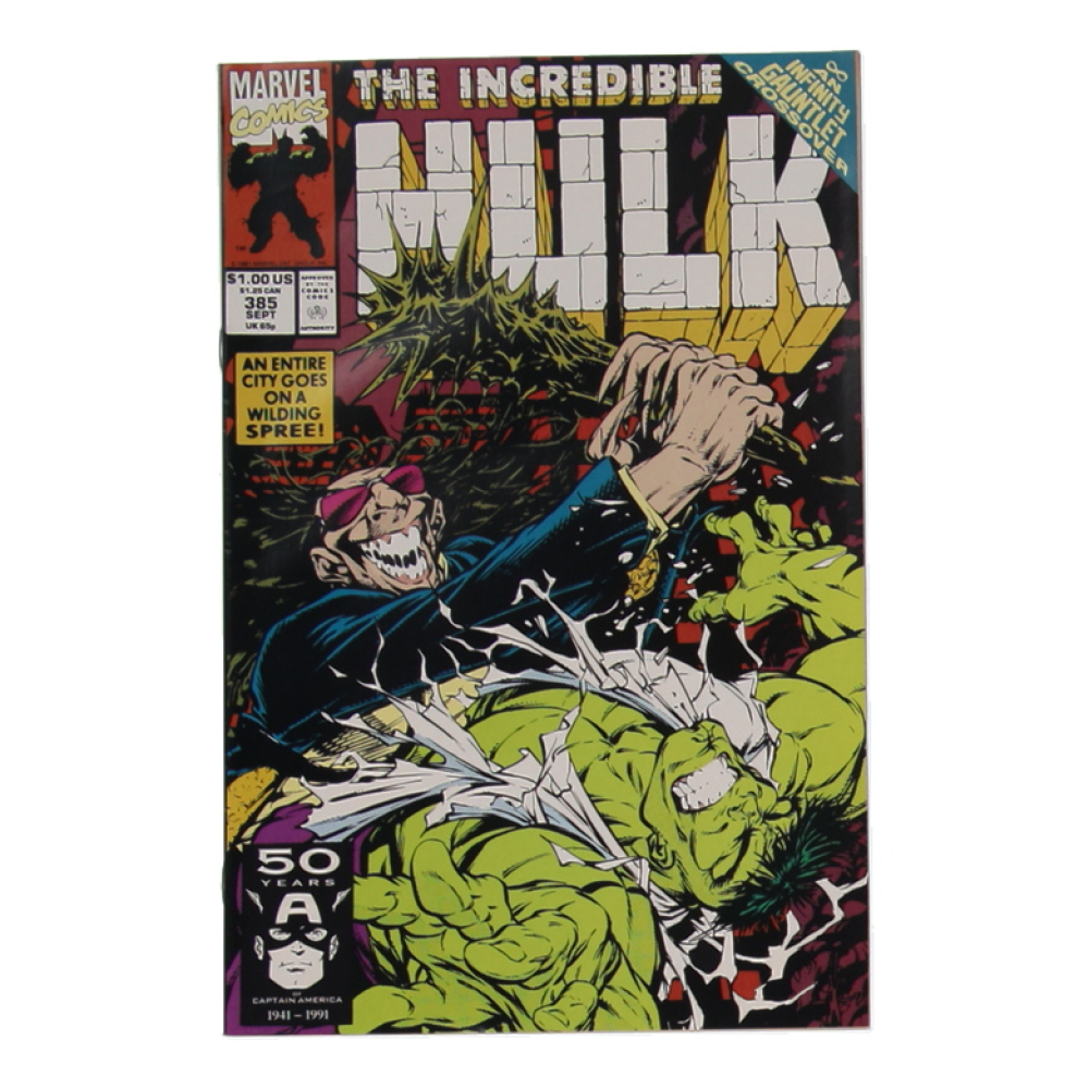 1991 "The Incredible Hulk" Issue #385 Marvel Comic Book at PristineAuction.com