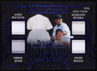 2025 Leaf in the Game Used To the Victor Goes the Spoils Game-Used Quad Memorabilia Blue Holo #VS-22 #13/35 Andy Pettitte / Derek Jeter / Mariano Rivera / Wade Boggs at PristineAuction.com