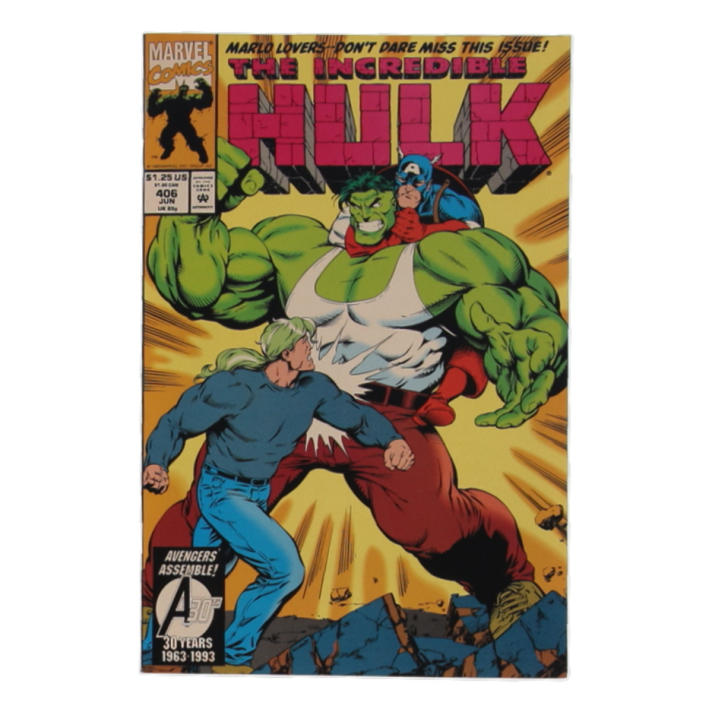 1993 "The Incredible Hulk" Issue #406 Marvel Comic Book at PristineAuction.com