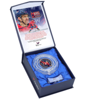 Alexander Ovechkin Capitals "Goal #895" Game-Used Ice in Crystal Hockey Puck at PristineAuction.com