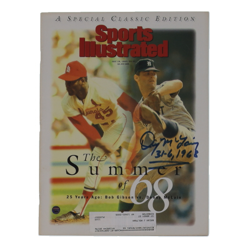 Denny McLain Signed 1993 Sports Illustrated Magazine Inscribed "31-6, 1968" (Steiner) at PristineAuction.com