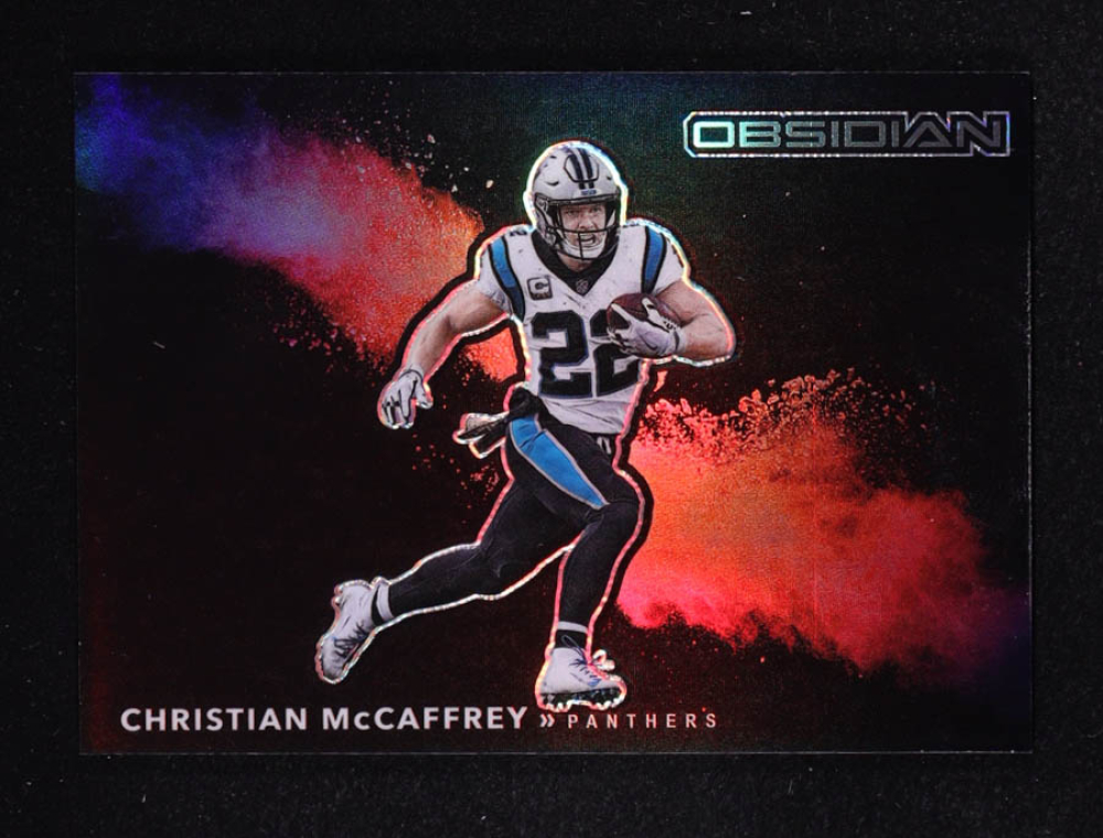Christian McCaffrey 2021 Panini Obsidian Color Blast Black #8