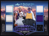 2025 Leaf in the Game Used Sports Town Los Angeles Game-Used Memorabilia Blue Holo #ST-4 #5/8 Kobe Bryant / Magic Johnson / Mike Piazza / Howie Long / Fernanado Valenzuela / Jim Pluckett at PristineAuction.com