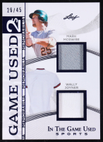 Mark Mcgwire /  Wally Joyner 2025 Leaf in the Game Used Game-Used Dual Memorabilia Blue Holo #IG2-16 #26/45 at PristineAuction.com
