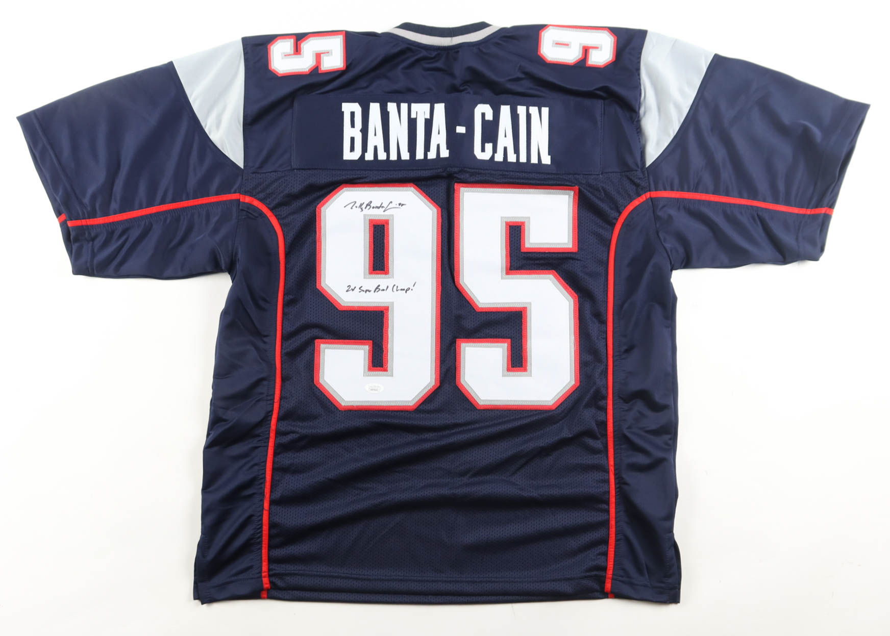 Tully Banta-Cain Signed Jersey Inscribed "2x Super Bowl Champ!" (JSA) at PristineAuction.com Tully Banta-Cain Signed Jersey Inscribed "2x Super Bowl Champ!" (JSA) at PristineAuction.com