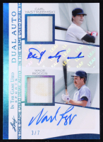 Carl  Yastrzemski /  Wade Boggs 2025 Leaf in the Game Used Game-Used Dual Autograph Memorabilia Blue Holo #IGD-5 #3/7 at PristineAuction.com