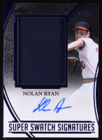 Nolan Ryan 2025 Leaf in the Game Used Super Swatch Signatures Jumbo Game-Used Memorabilia Blue Holo #SS-NR1 #15/15 at PristineAuction.com