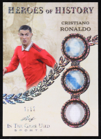 Cristiano Ronaldo 2025 Leaf ITG Used Sports Heroes Of History Triple Relic Silver Sparkle #HH17 #1/3 at PristineAuction.com