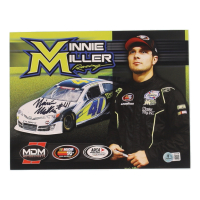 Vinnie Miller Signed NASCAR 8.5x11 Hero Card (Beckett) at PristineAuction.com