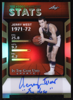 Jerry West 2025 Leaf in the Game Used Video Game Stats Prismatic Gold #VG-JW1 #1/5 at PristineAuction.com