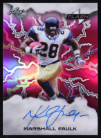 Marshall Faulk 2025 Leaf Valiant Flash Magenta Prismatic Autograph #FBA-MF1 #1/1 at PristineAuction.com
