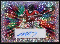 Michael Vick 2025 Leaf Eclectic Signature Series Flash of Color Rainbow Sparkle #FCA-MV1 #1/1 at PristineAuction.com