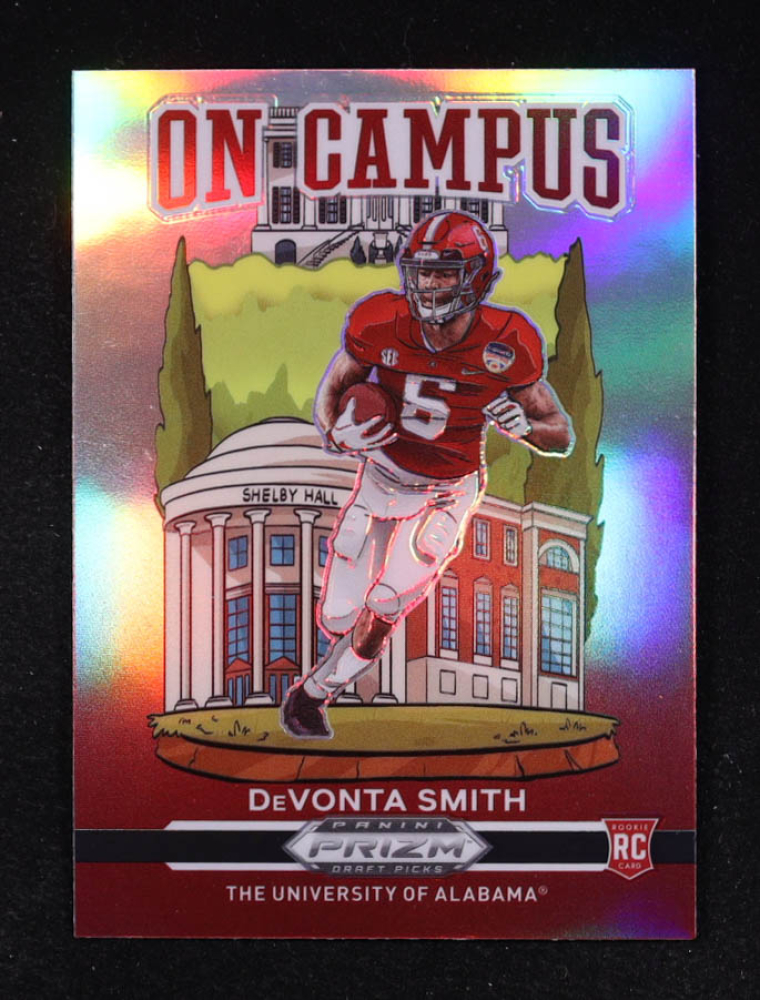 DeVonta Smith 2021 Panini Prizm Draft Picks On Campus #8 RC