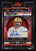 Brett Favre 2025 Leaf Sports Heroes All Decade Team 90's Autograph Crystal Red #BF1 #1/3 at PristineAuction.com
