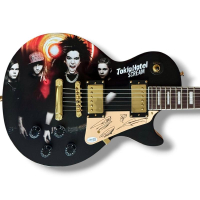 Tokio Hotel "Scream" Les Paul Style Guitar Band-Signed By (4) with Bill Kaulitz, Tom Kaulitz, Gerog Listing & Gustav Schafer (JSA) at PristineAuction.com