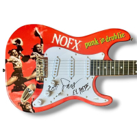 Fat Mike Burnett, Erik Smelly Sandin & Aaron El Hefe Abeyta Signed Nofx "Punk in Drublic" Stratocaster Guitar (JSA) at PristineAuction.com
